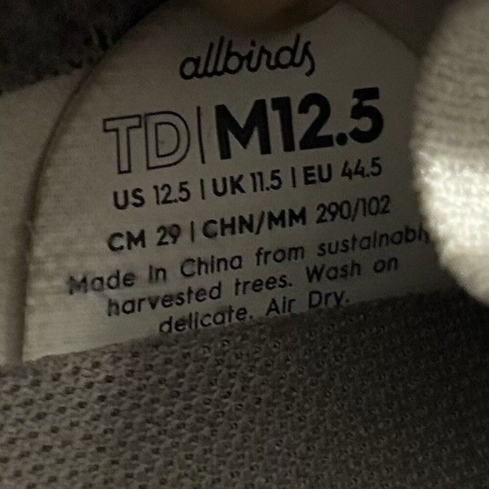Allbirds Tree Dasher TD Mens Size 12.5 White Knit Athletic Running Shoes Used - Picture 11 of 11